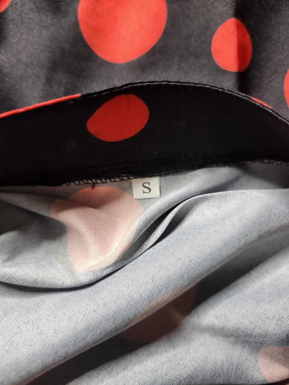 Black Tunic with Bold Red Floral & Polka Dot Print - Picture 8 of 8